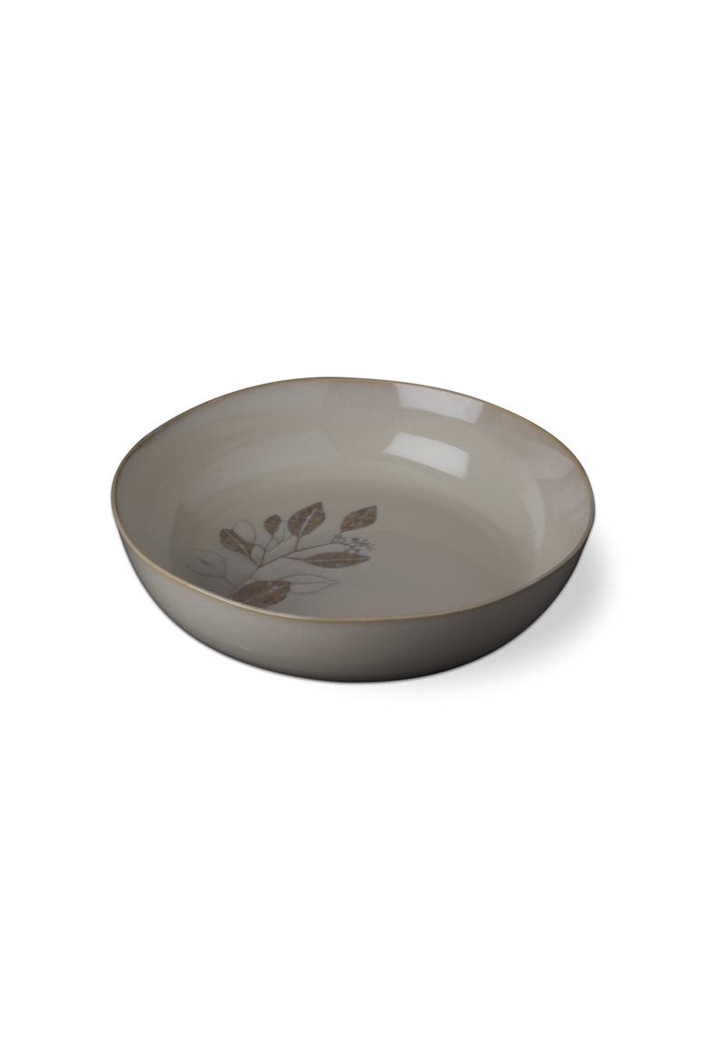 Eucalyptus Ivory Ceramic Serving Bowl Dishwasher Safe, Main, color, Beige