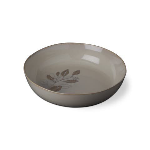 Eucalyptus Ivory Ceramic Serving Bowl Dishwasher Safe