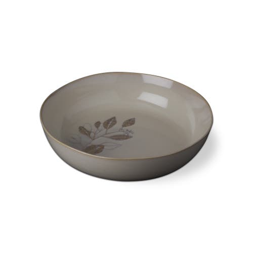 Tag Eucalyptus Ivory Ceramic Serving Bowl Dishwasher Safe In Gray