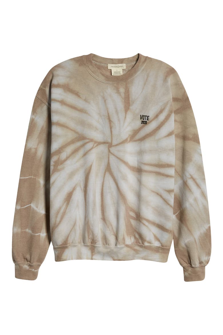 VOTE Collection Tie Dye Sweatshirt, Alternate, color, GREY TIE DYE