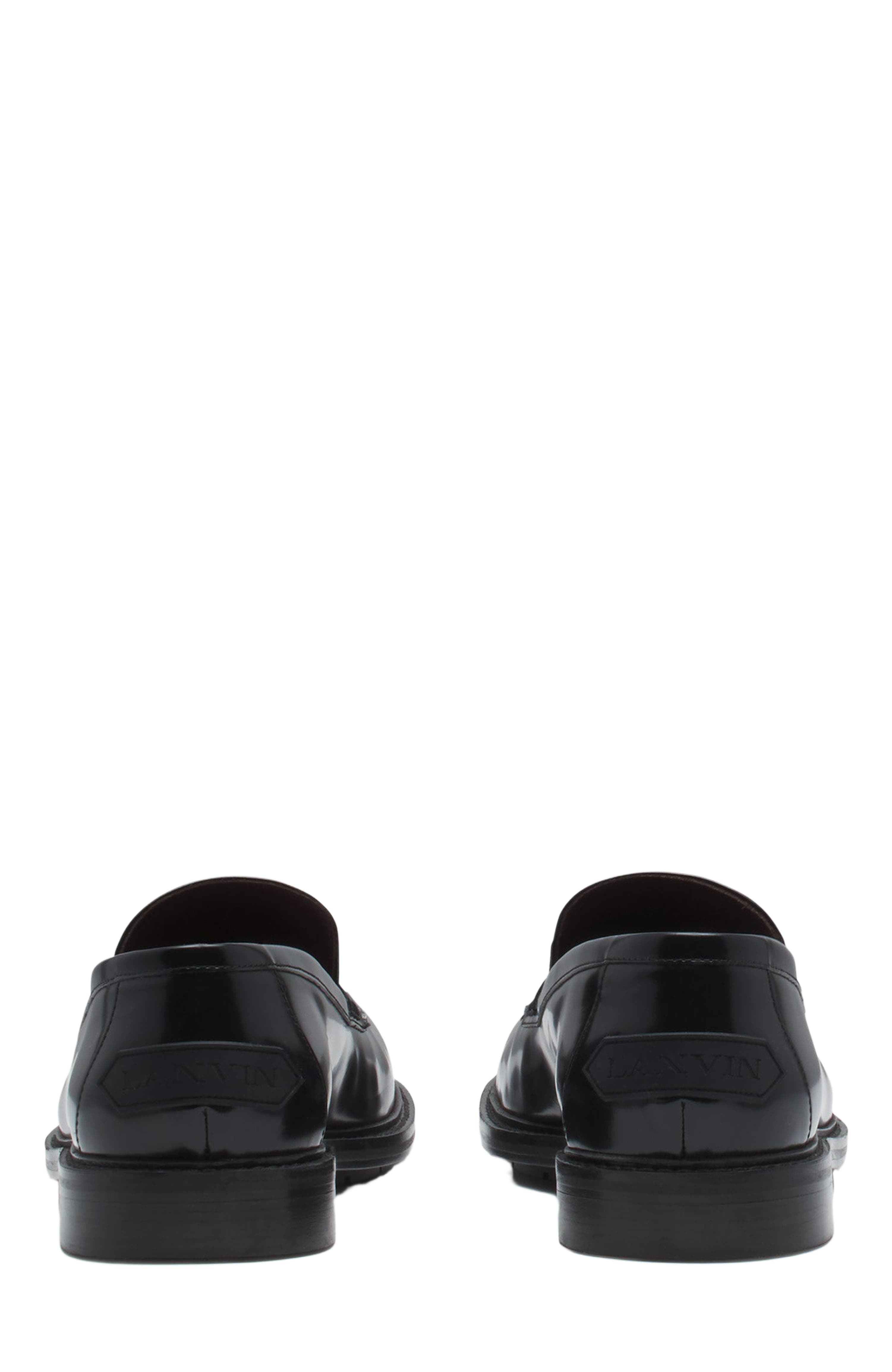 Lanvin SPINTO LOAFERS IN GLOSSY LEATHER, Alternate, color, 