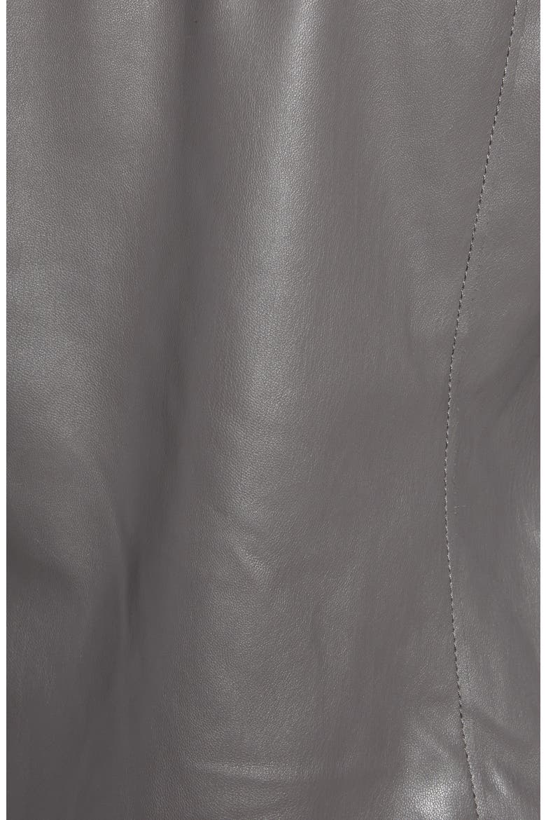 Onto the Next Faux Leather Drape Front Jacket, Alternate, color, GRAPHITE