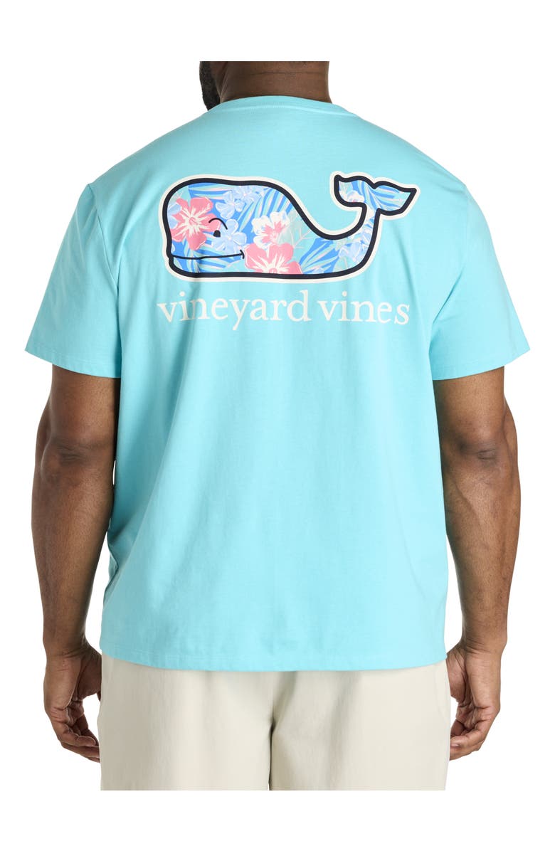 vineyard vines Big & Tall Chappy Floral Whale T-Shirt, Alternate, color, Turqs