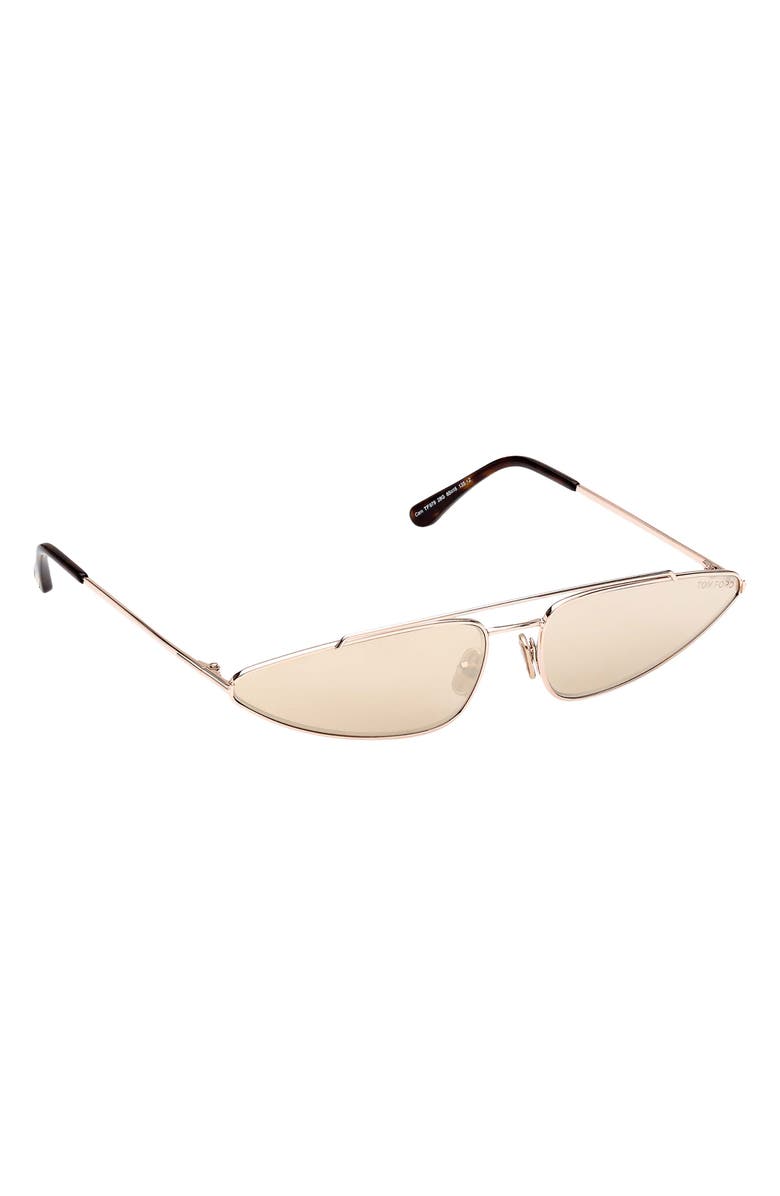 TOM FORD Cam 65mm Oversize Geometric Sunglasses, Alternate, color,