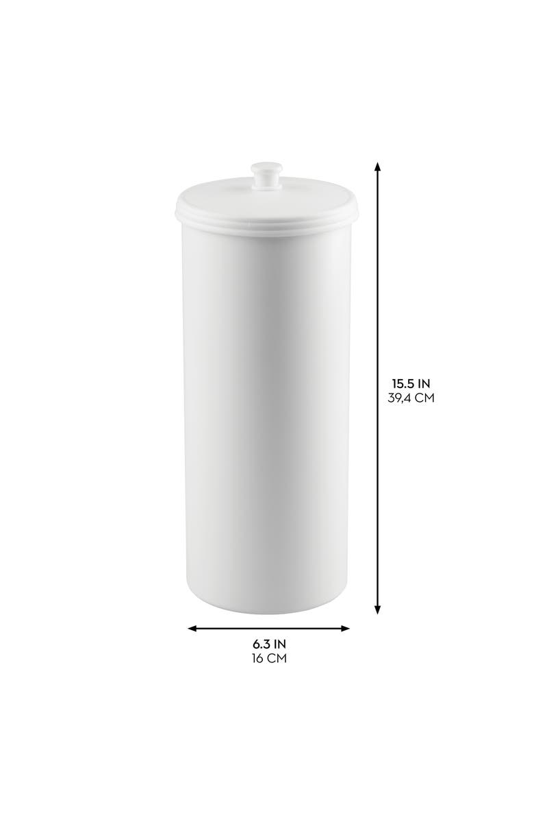 iDesign Freestanding Toilet Paper Canister, Set of 2, White, Made in USA, Alternate, color, 