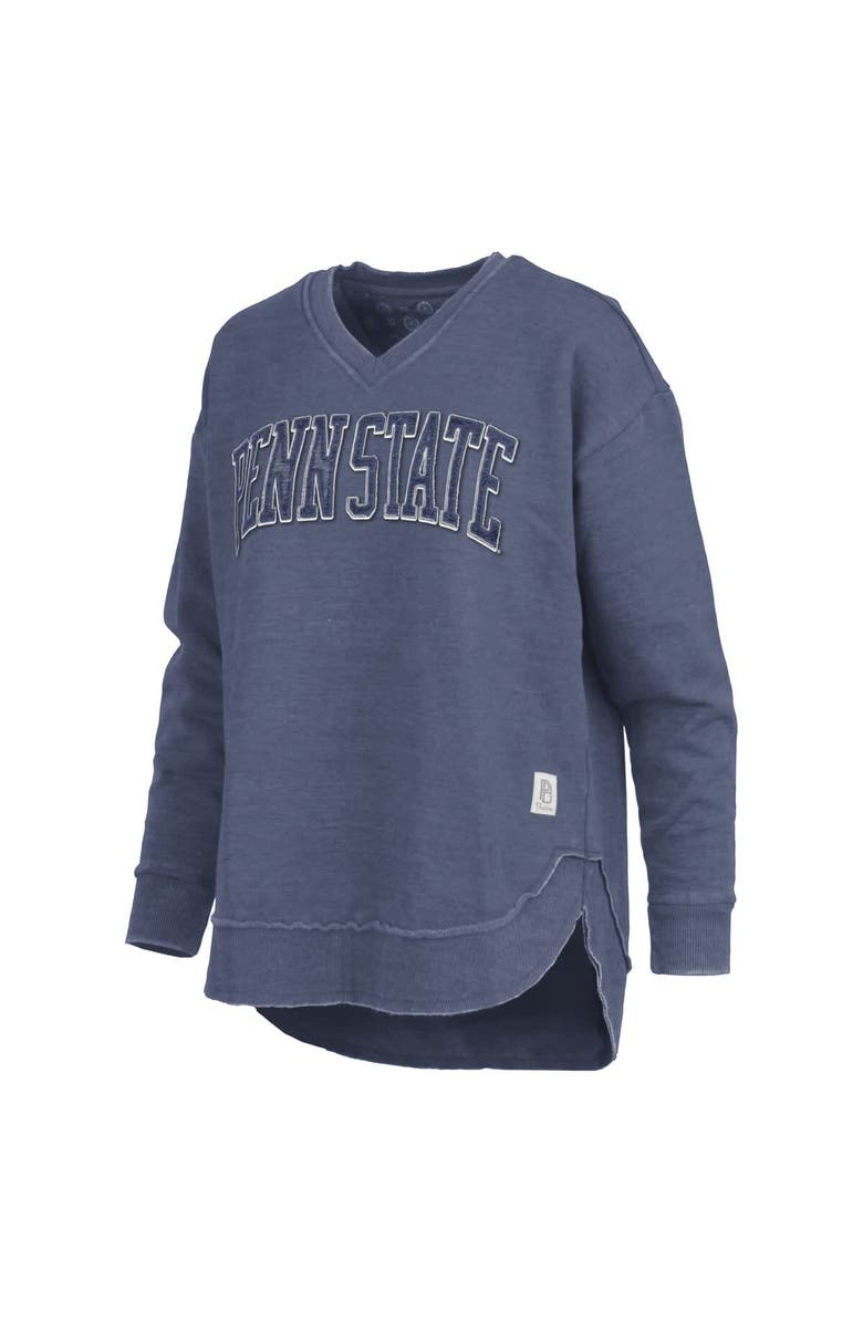 PRESSBOX Women's Pressbox Navy Penn State Nittany Lions Westin Poncho V-Neck Pullover Sweatshirt, Alternate, color, Navy