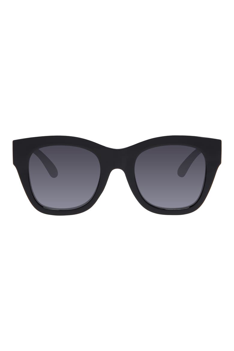 54mm Rectangular Sunglasses, Main, color, SOLID BLACK