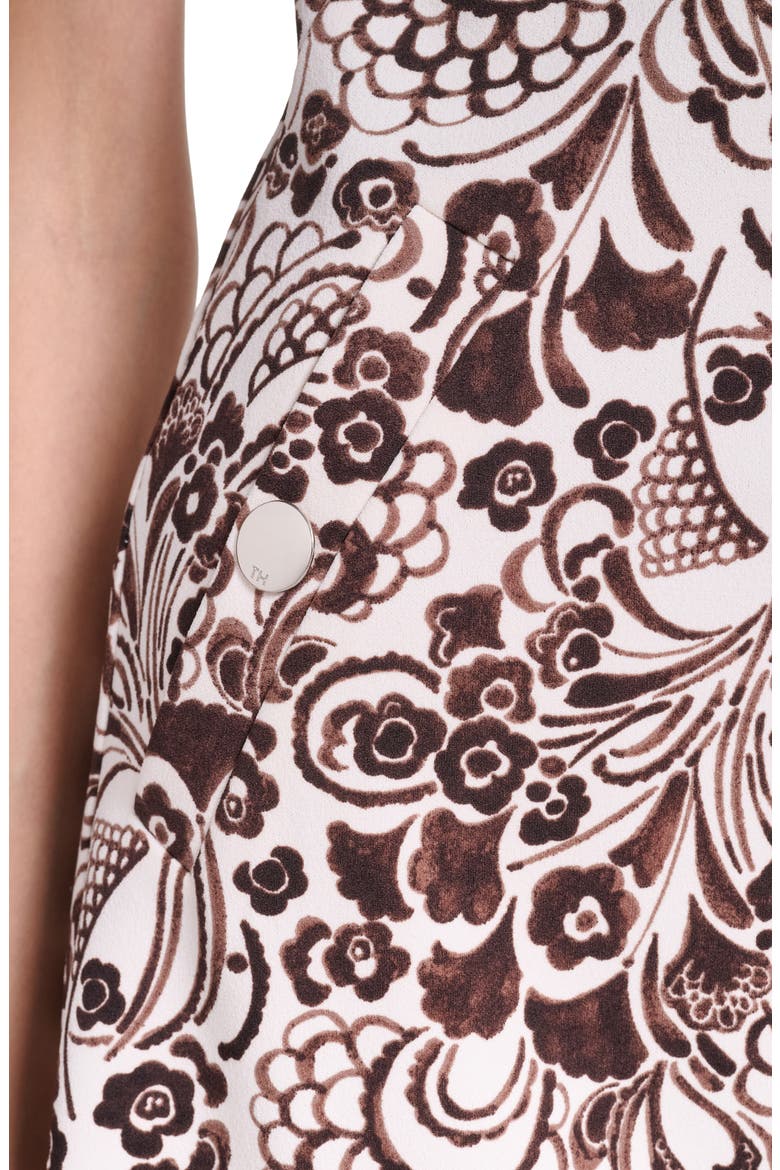 Scuba Crepe Sheath Dress, Alternate, color, WHITE CAPPUCCINO MULTI