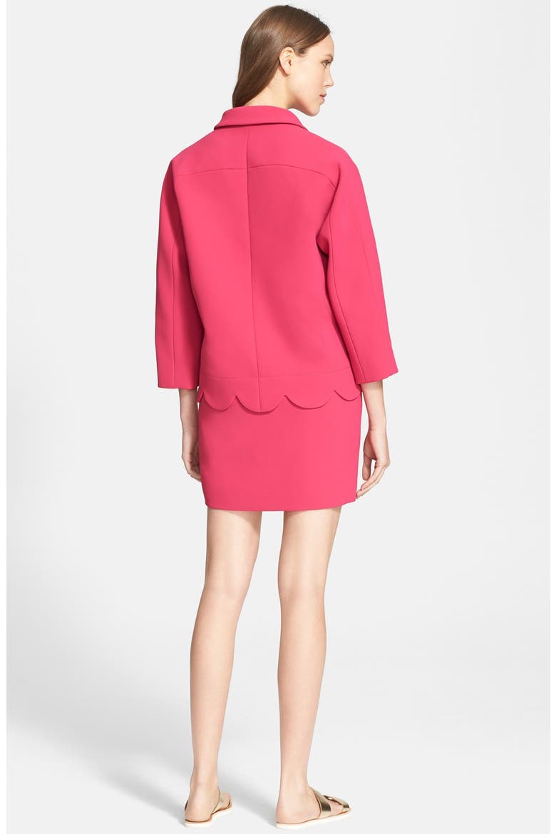 'talia' scallop coat, Alternate, color, SWEETHEART PINK