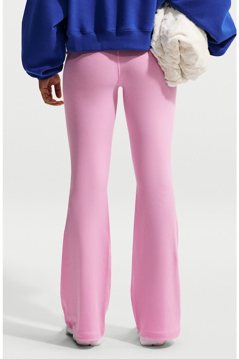 Chill Rib Knit Pants, Alternate, color, 621 PINK RISE/WHITE