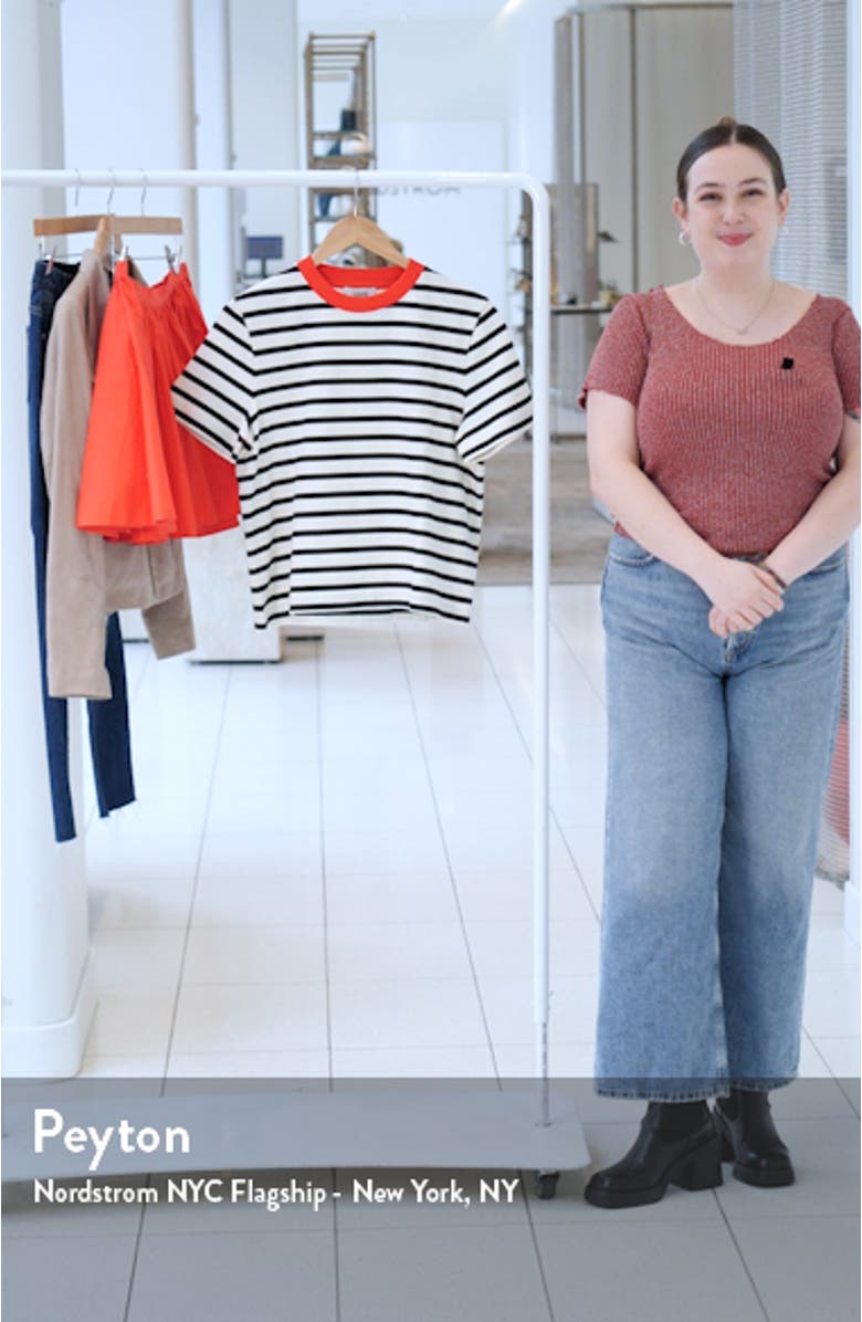 The Clean Cut Stripe Cotton T-Shirt, sales video thumbnail