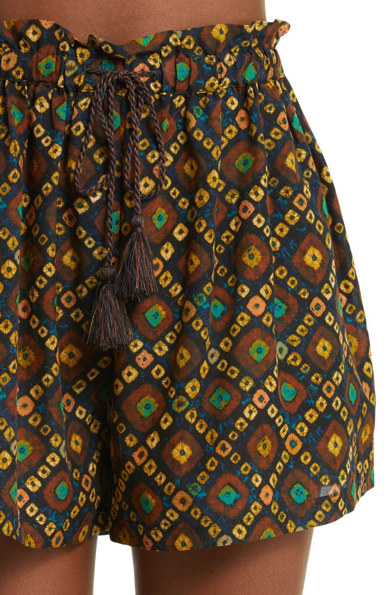 Ulla Johnson Bijou Drawstring Waist Cover-Up Shorts, Alternate, color,