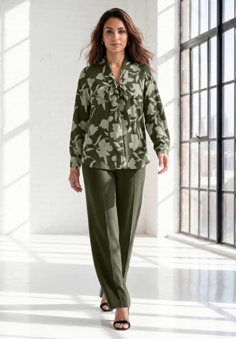 Long Sleeve Bow Blouse