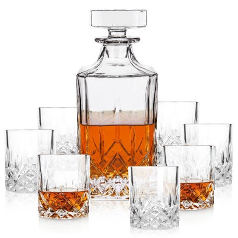 Admiral Decanter and Lowball Glass Set