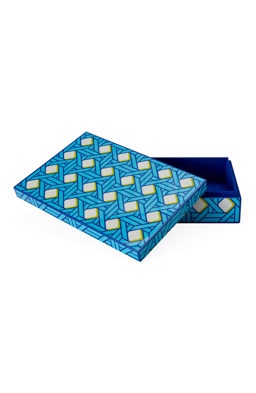Jonathan Adler Large Lacquer Box In Basketweave