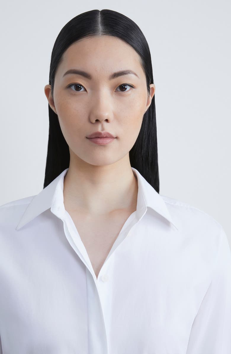 Lafayette 148 New York Belted Poplin Tunic, Alternate, color, White