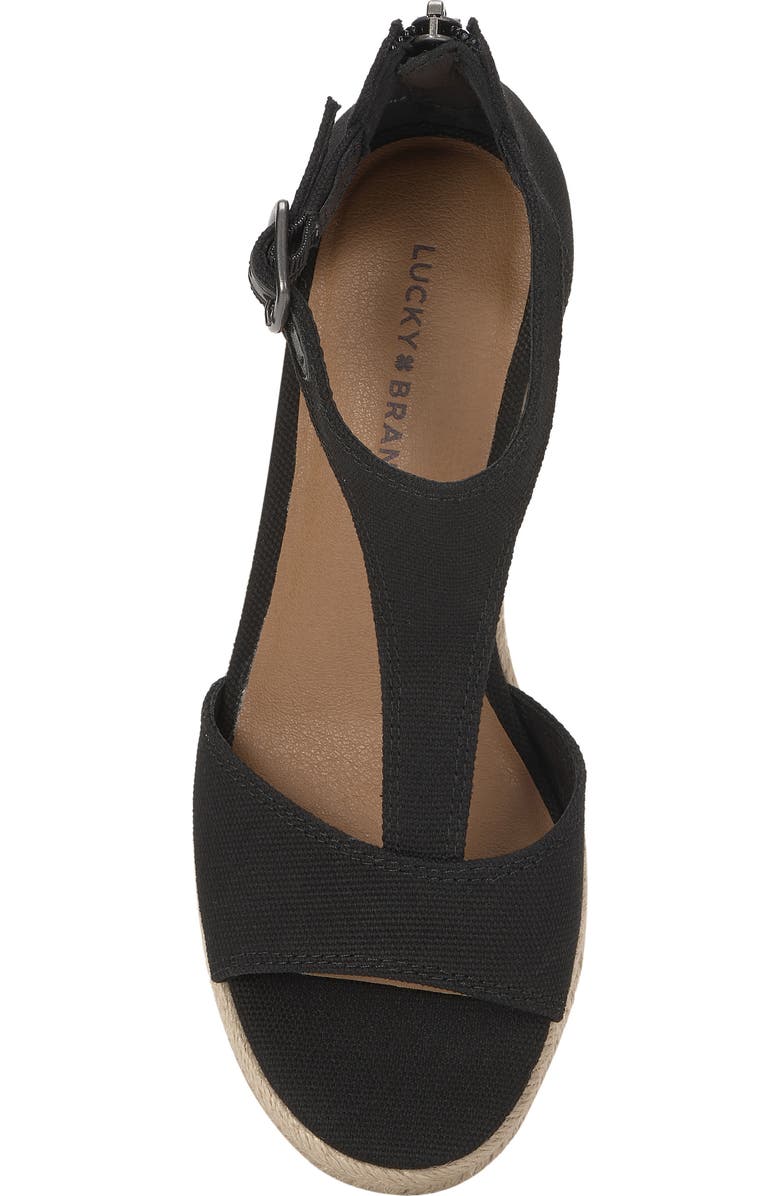 Lucky Brand Cyleste Platform Wedge Espadrille, Alternate, color, Black