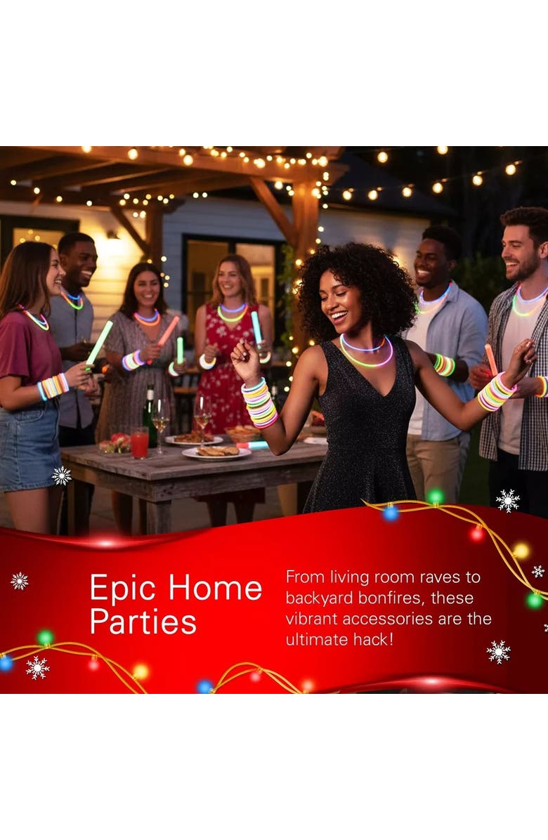 Sperric 100-Piece Assorted Neon Glow Stick Party Set, Alternate, color,