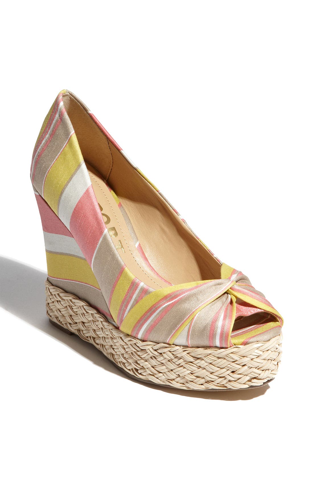 'Goldie' Wedge, Main, color, CAMEL STRIPE