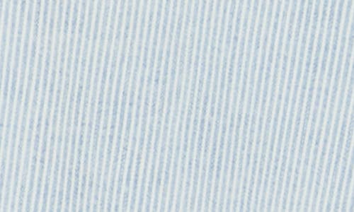 Ag Isabelle Stripe High Waist Side Panel Ankle Skinny Jeans In Gray