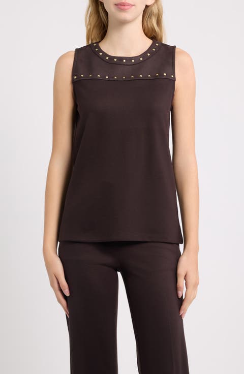 Rhinestone Embellished Shell