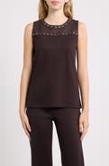 Anne Klein Rhinestone Embellished Shell