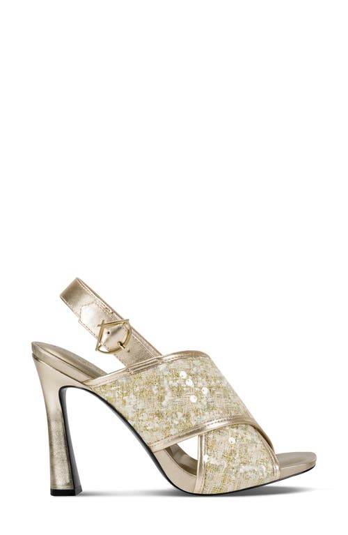 Karl Lagerfeld Paris Colbie Sequin X-band Sandal In Animal Print