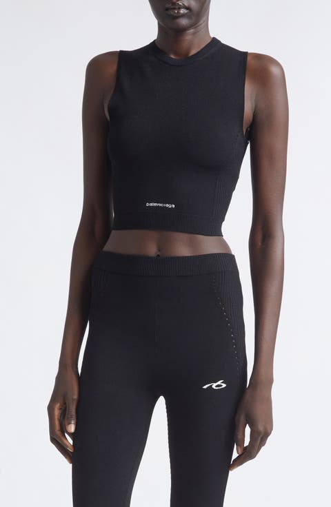 Sporty Athletic Crop Sleeveless Sweater
