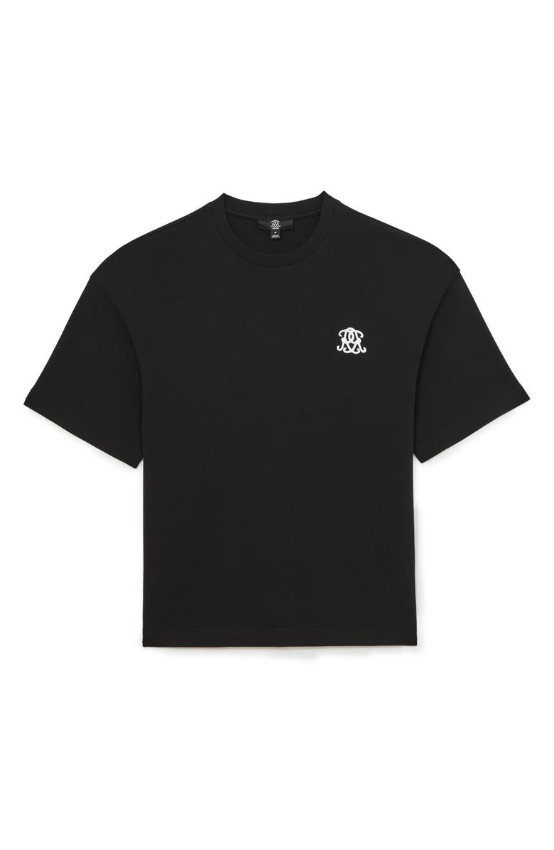 Reiss Rainer Embroidered T-Shirt, Alternate, color, Black