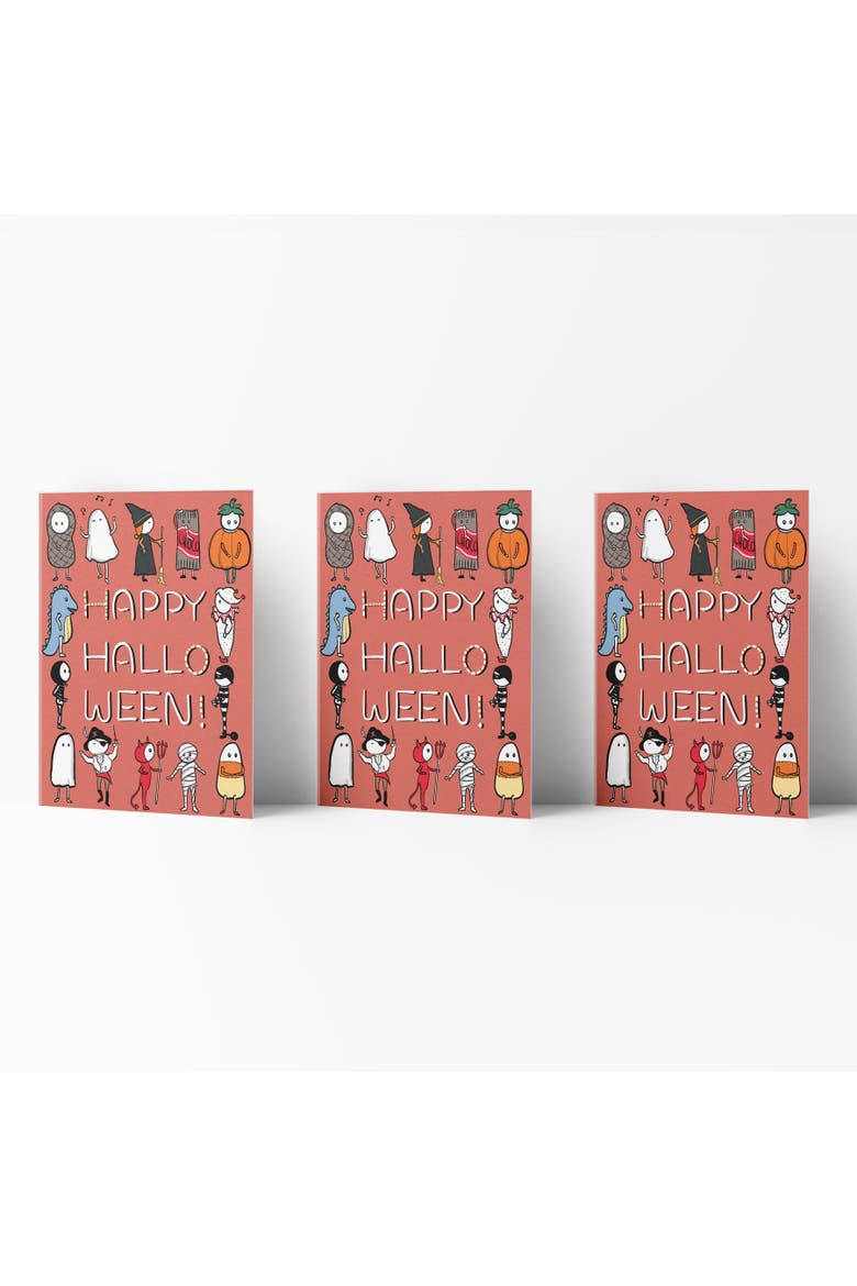 Fall/Halloween Greeting Card Pack Sets (3 ct) Halloween Parade, Main, color, Multi-Pack