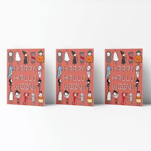 Fall/Halloween Greeting Card Pack Sets (3 ct) Halloween Parade