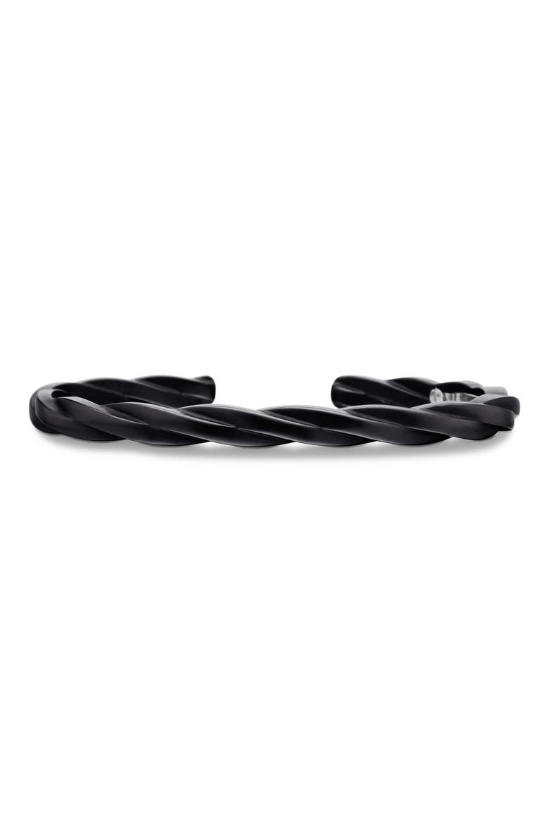 DY Helios Cuff Bracelet in Black Titanium, 6mm, Main, color, BLACK TITANIUM