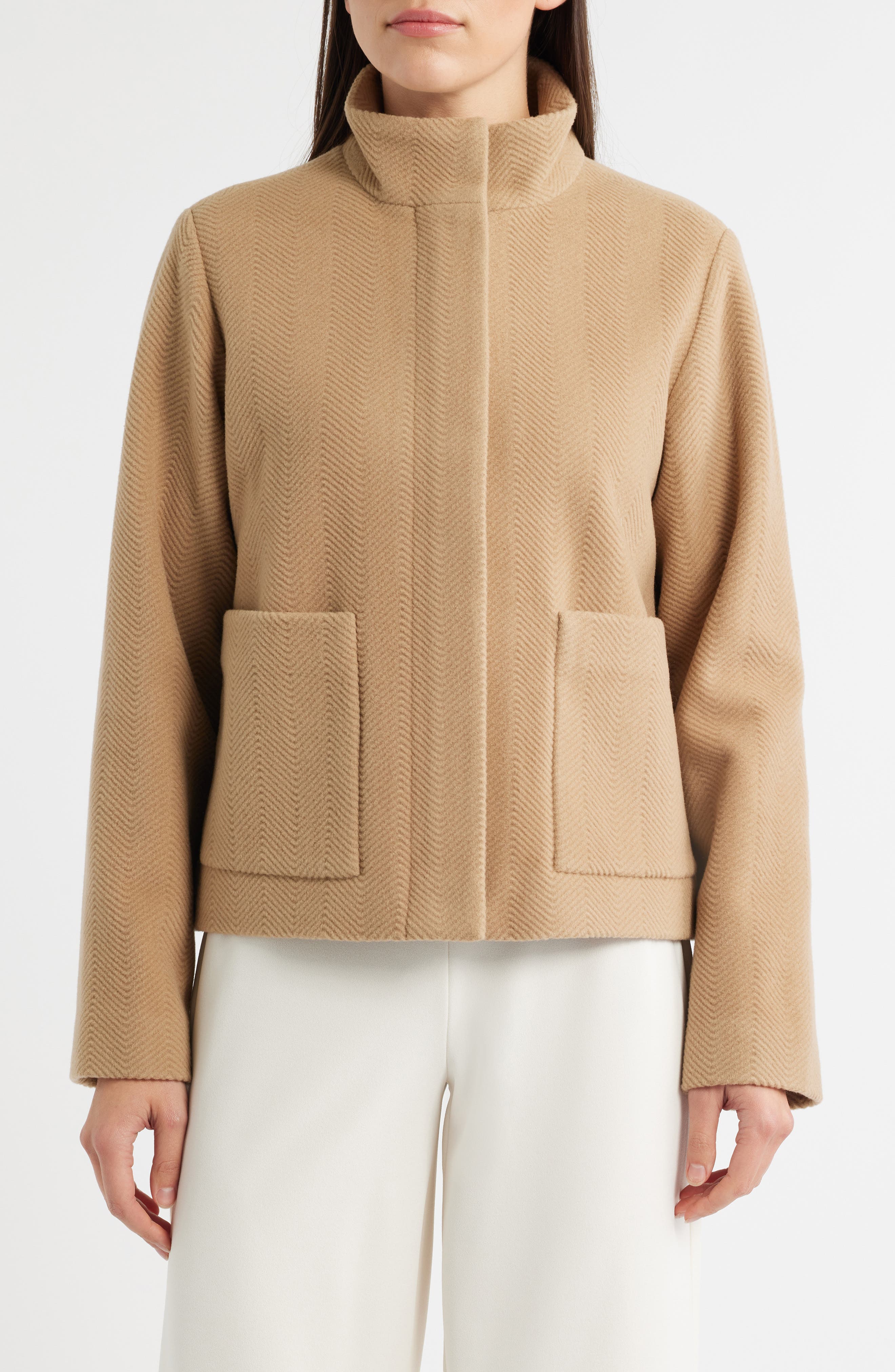 High Collar Wool Jacket