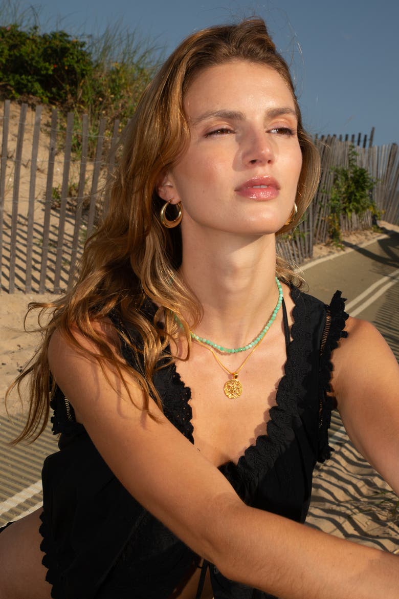 Chrysoprase Choker Necklace For Higher Truth & Uplifting Clarity, Alternate, color, Gold