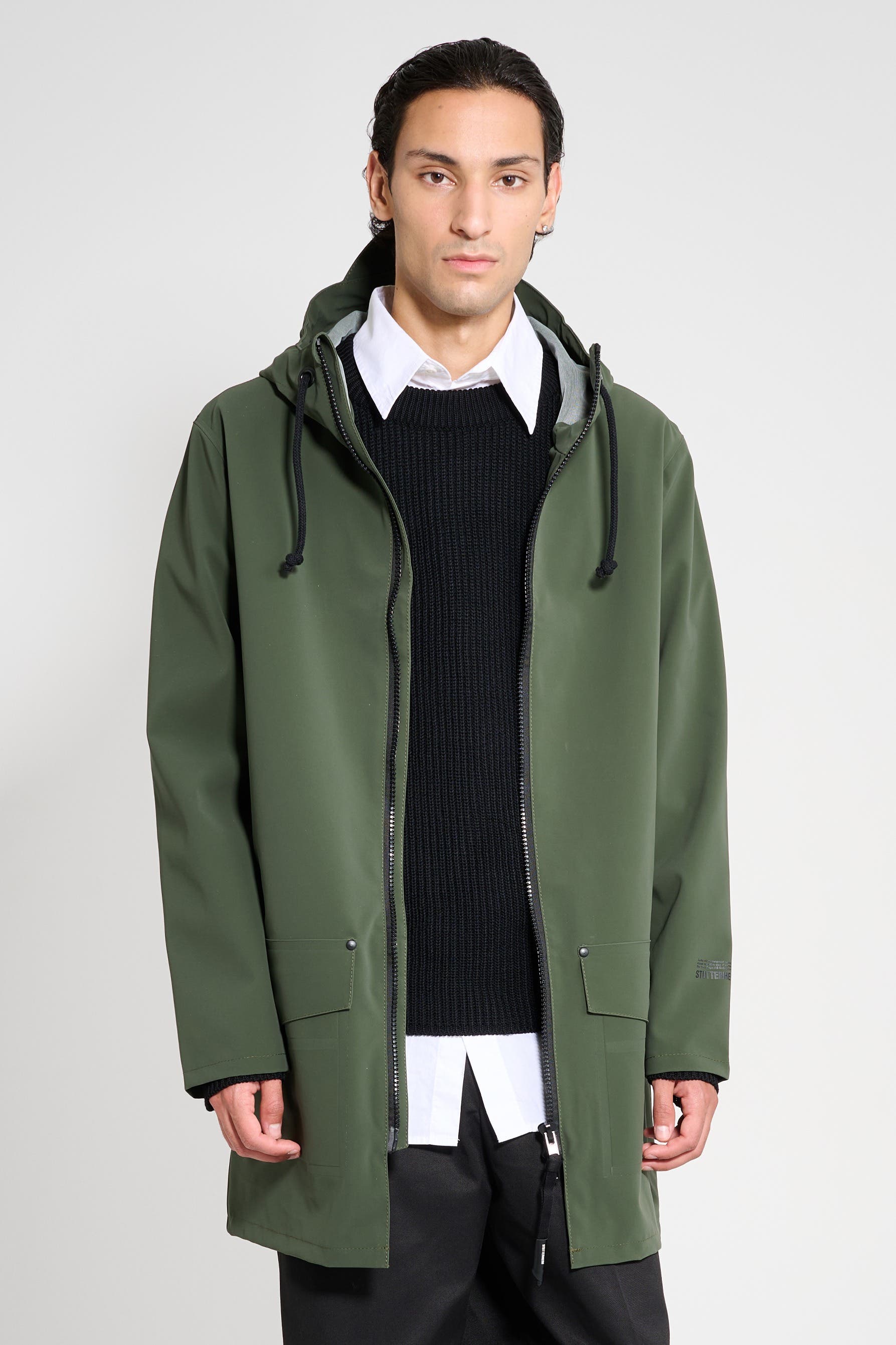 Stockholm Patch Matte Raincoat - image 5