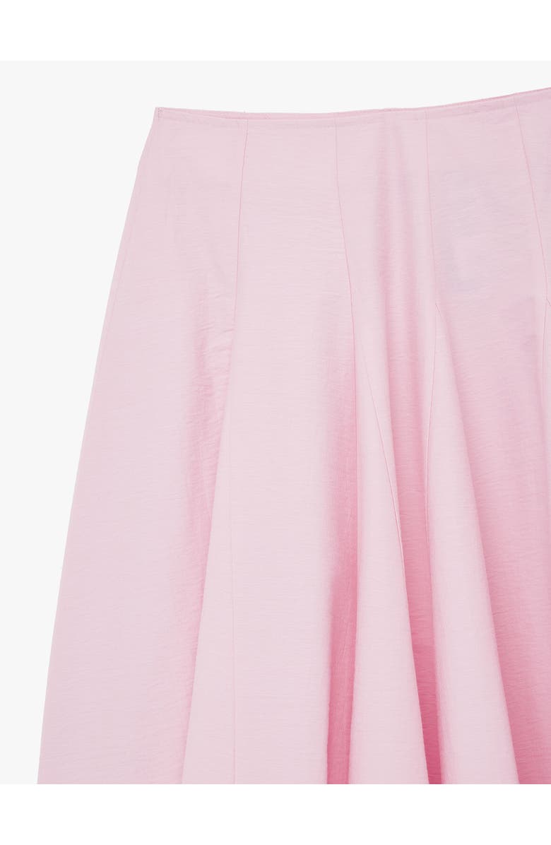 ZDNU 81041892 A-Line Pleated Cotton Midi Skirt, Alternate, color, Pink