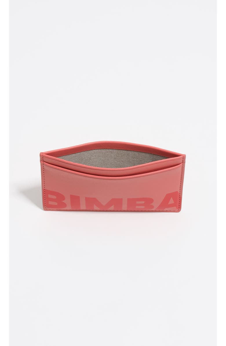Bimba y Lola Recycled Leather Card Holder, Alternate, color, Chewing Gum Pink