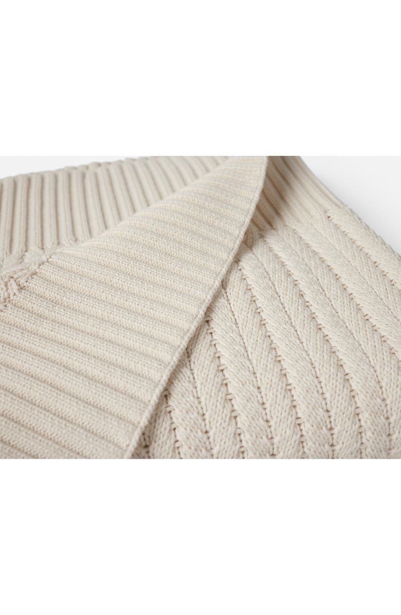 Coyuchi Casa Loma Organic Knit Throw Blanket, Alternate, color, Undyed