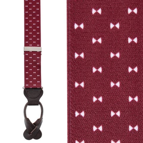 The Micro Bow Classic Elastic Button End Suspenders