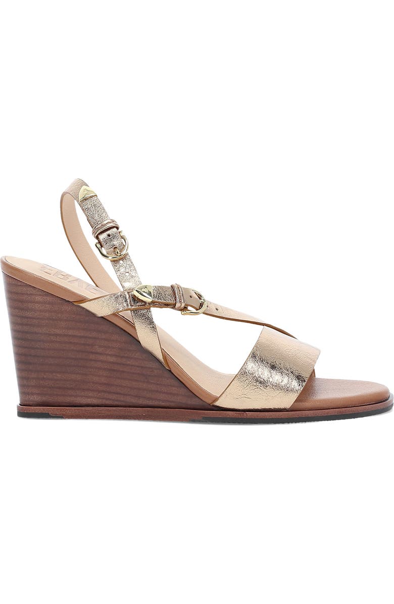 Frye Rachel Slingback Wedge Sandal, Alternate, color, Dark Gold