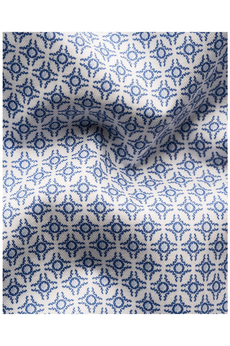 Contemporary Fit Geometric Print Cotton Dress Shirt, Alternate, color, LIGHT BLUE