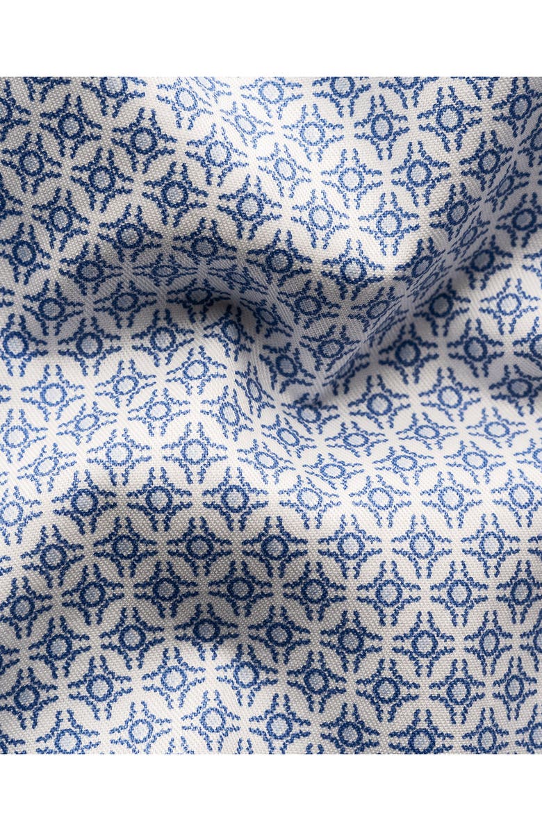 Eton Contemporary Fit Geometric Print Cotton Dress Shirt, Alternate, color, Light Blue