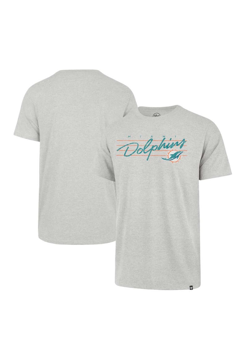 Men's '47 Gray Miami Dolphins Downburst Franklin T-Shirt, Main, color, Gray