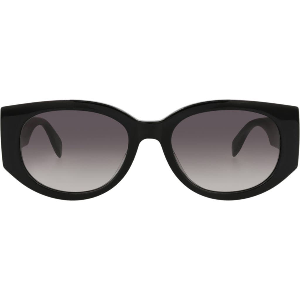 Alexander Mcqueen Mcqueen 54mm Oval Sunglasses In Black