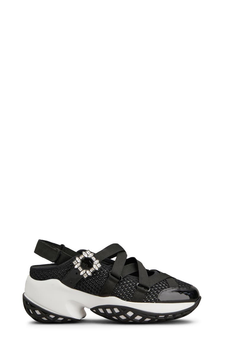Roger Vivier Viv' Run Ballerina Sneaker, Main, color, Nero/ Bianco