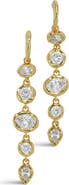 Alexis Bittar Asterales Cubic Zirconia Linked Hoop Drop Earrings
