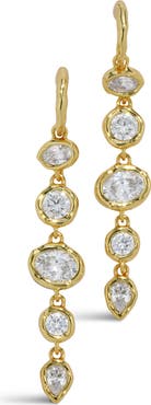 Alexis Bittar Asterales Cubic Zirconia Linked Hoop Drop Earrings
