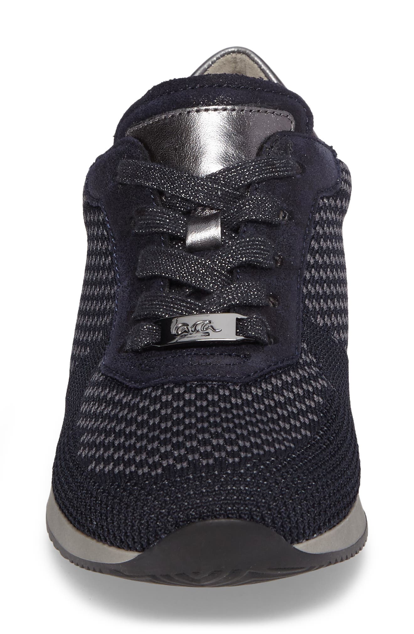 Lilly Sneaker, Alternate, color, BLUE LEATHER