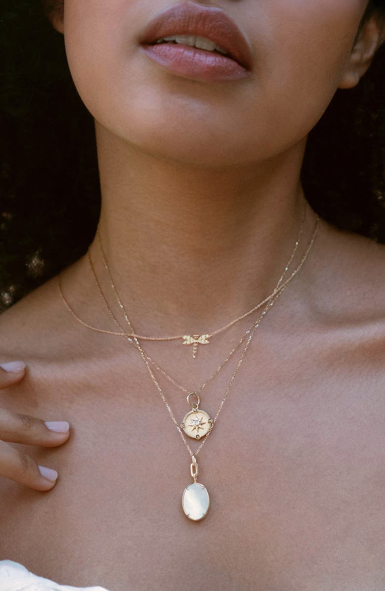 Monica Rich Kosann 18K Gold Mini Travel Pendant Necklace, Alternate, color, Gold