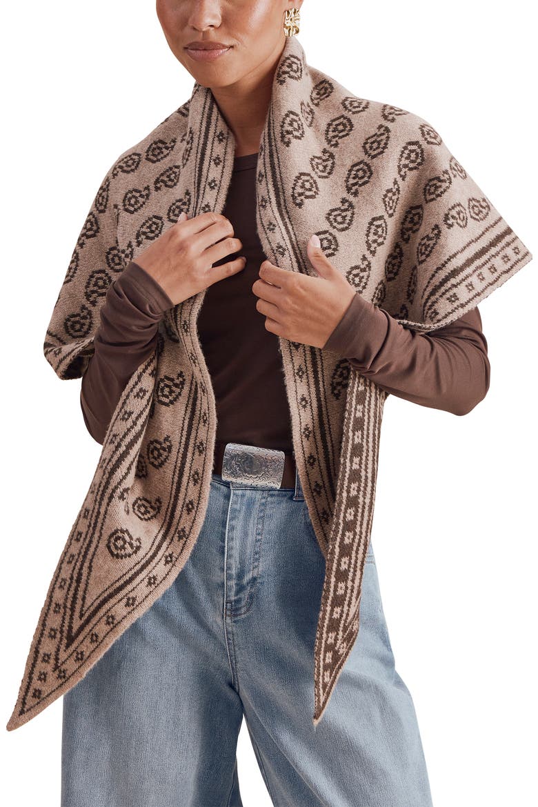x Cellajaneblog Reversible Scarf, Main, color, JAVA BROWN PAISLEY